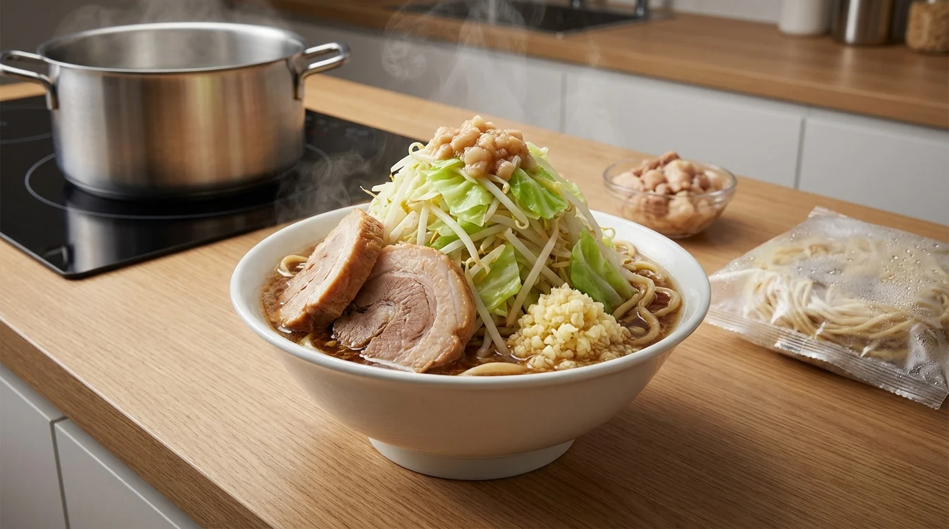 冷凍二郎系ラーメンを店レベルに仕上げる調理テクニック
