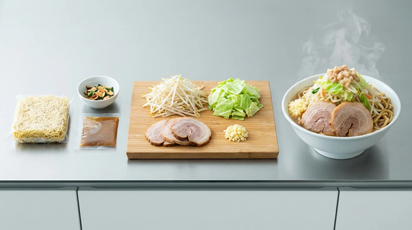 材料リスト｜3段階で揃える二郎系インスタントの具材