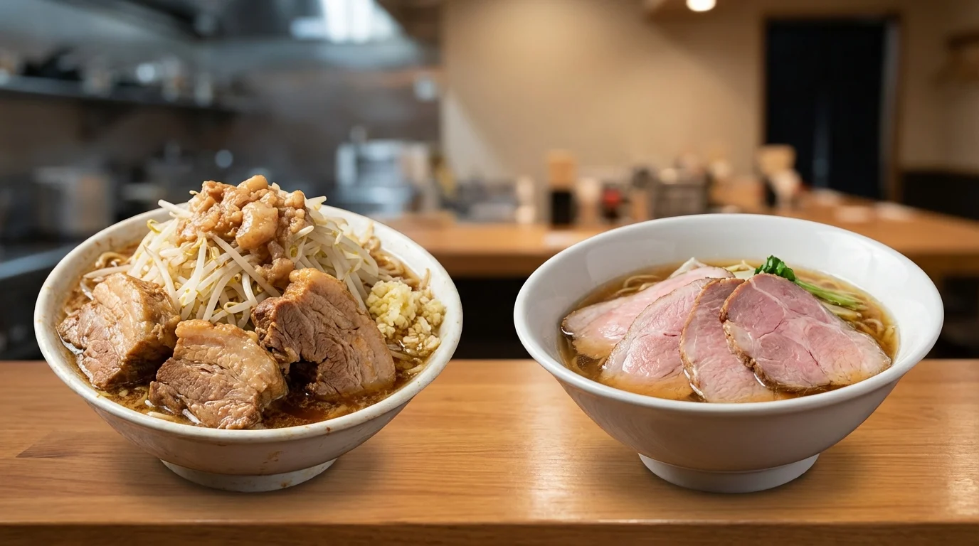 本家ラーメン二郎とインスパイア店の肉の違い