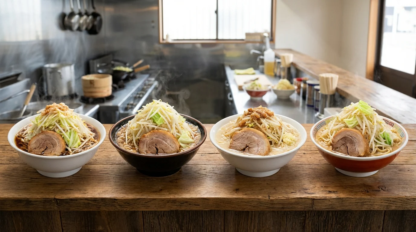 【種類①】直系ラーメン二郎の特徴と店舗ごとの味の違い