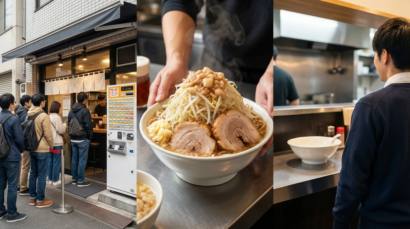 【図解】二郎系ラーメン入店から退店まで完全シミュレーション