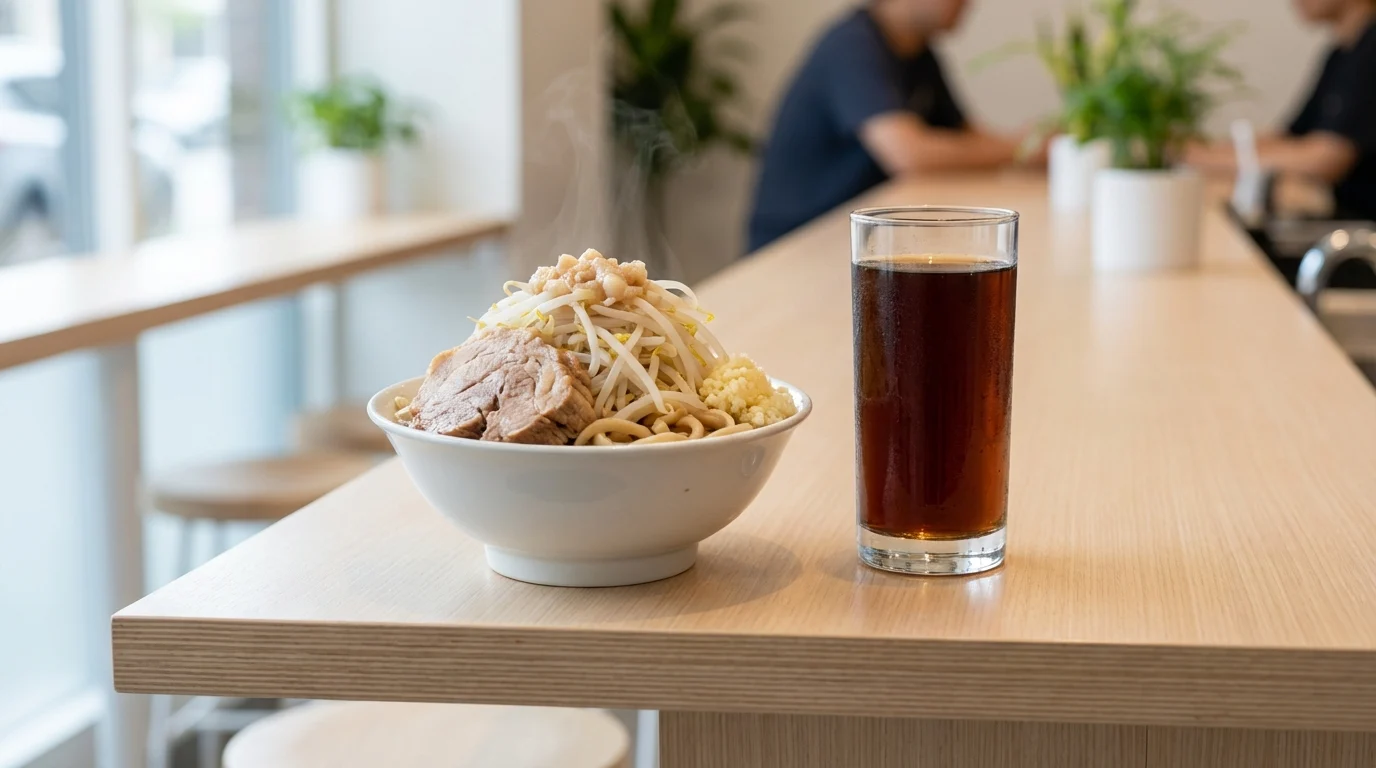 【結論】二郎系ラーメンに黒烏龍茶を飲む効果と正しい量・タイミング