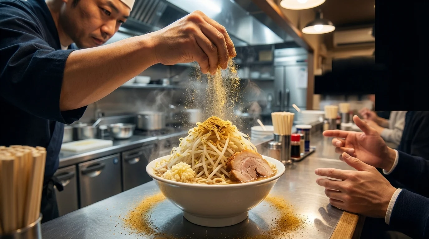 二郎系ラーメン店での魔法の粉の頼み方・コール方法