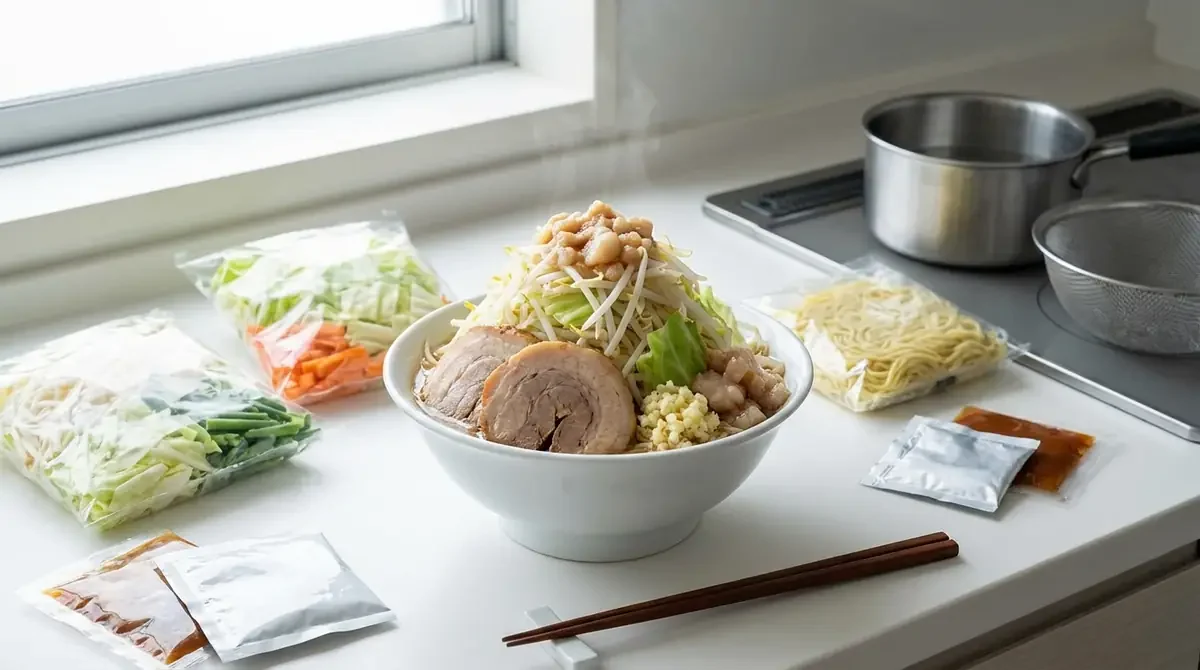 セブン二郎系ラーメンの作り方【全5ステップ・調理時間15分】