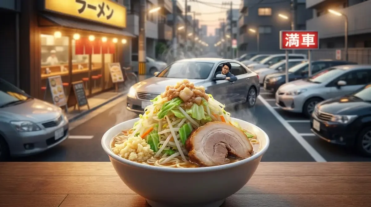 車で二郎系ラーメンに行く際の注意点｜駐車場確保のコツ