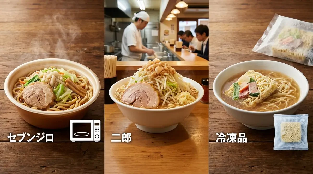 コスパ比較｜セブン二郎vs店舗vs冷凍商品