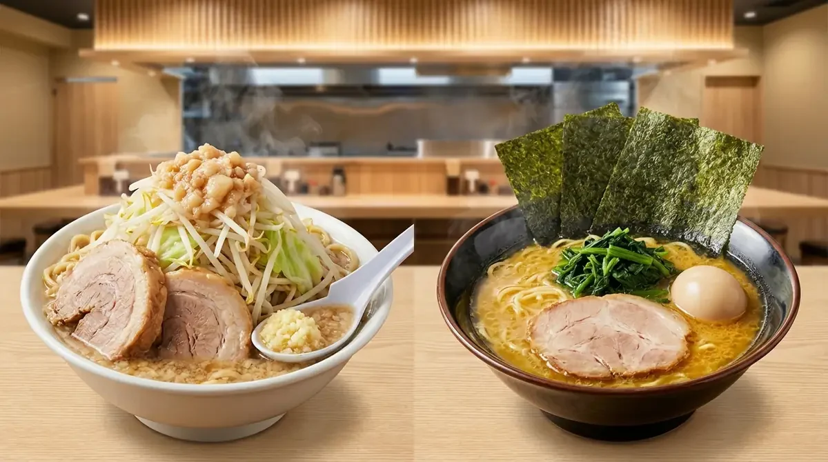 二郎系ラーメンと家系ラーメンを徹底比較|5つの違い