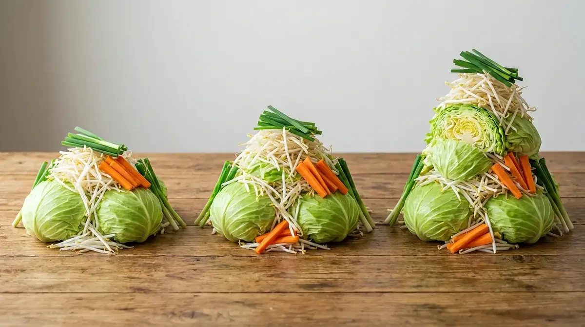 野菜コール別の量ガイド（マシ・マシマシ・鬼マシ）