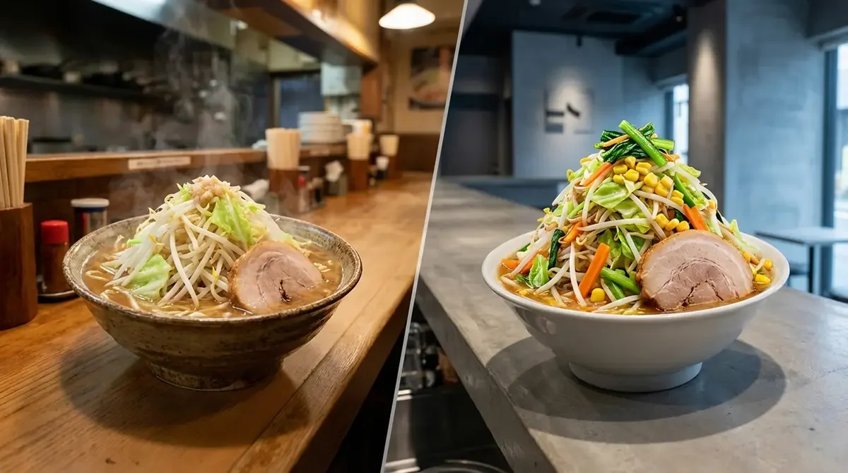 直系とインスパイアで野菜量は違う？店舗タイプ別の傾向