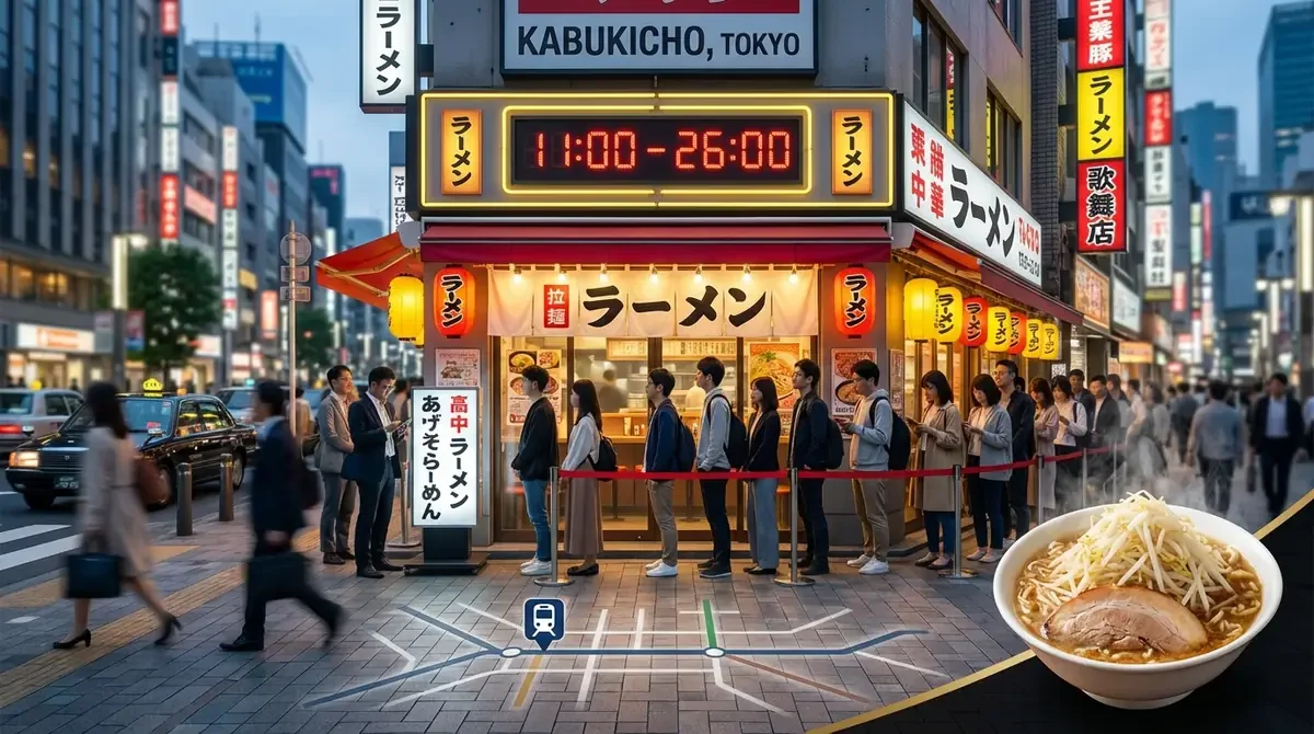 ラーメン二郎 歌舞伎町店の営業時間・アクセス・待ち時間