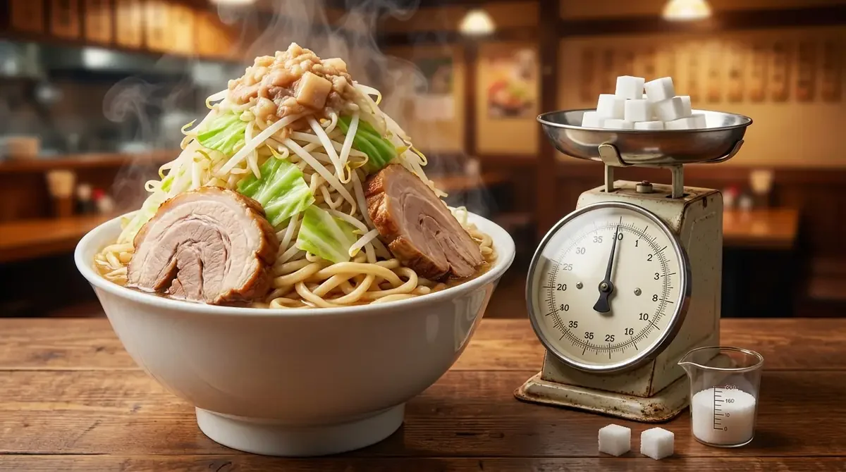 二郎系ラーメン1杯の糖質量は約100〜180g|サイズ別の詳細データ