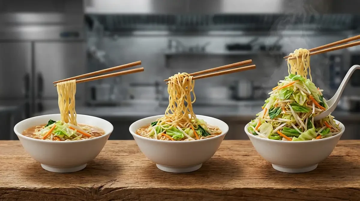 野菜の量別｜麺上げ難易度と攻略法