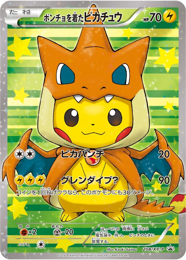 ポンチョを着たピカチュウ(リザードンY)