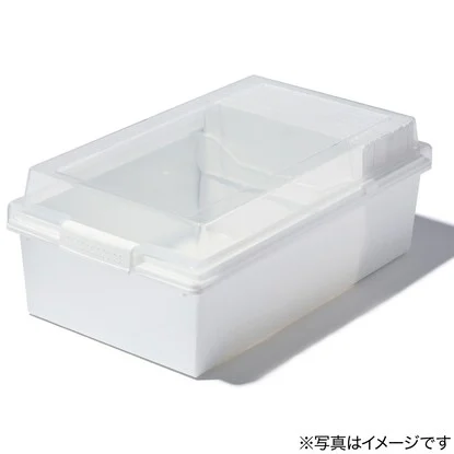 積み重ねても中が見える収納ボックス ワイド