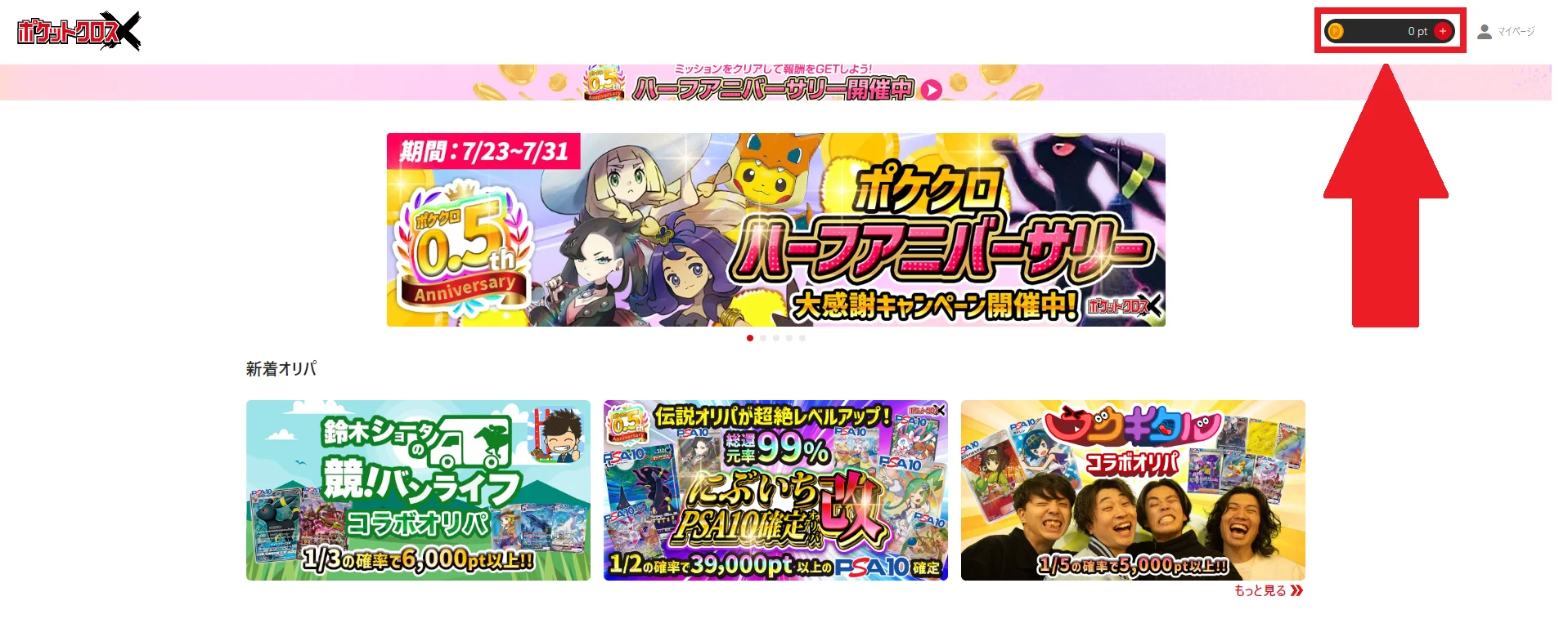 ポイントの購入