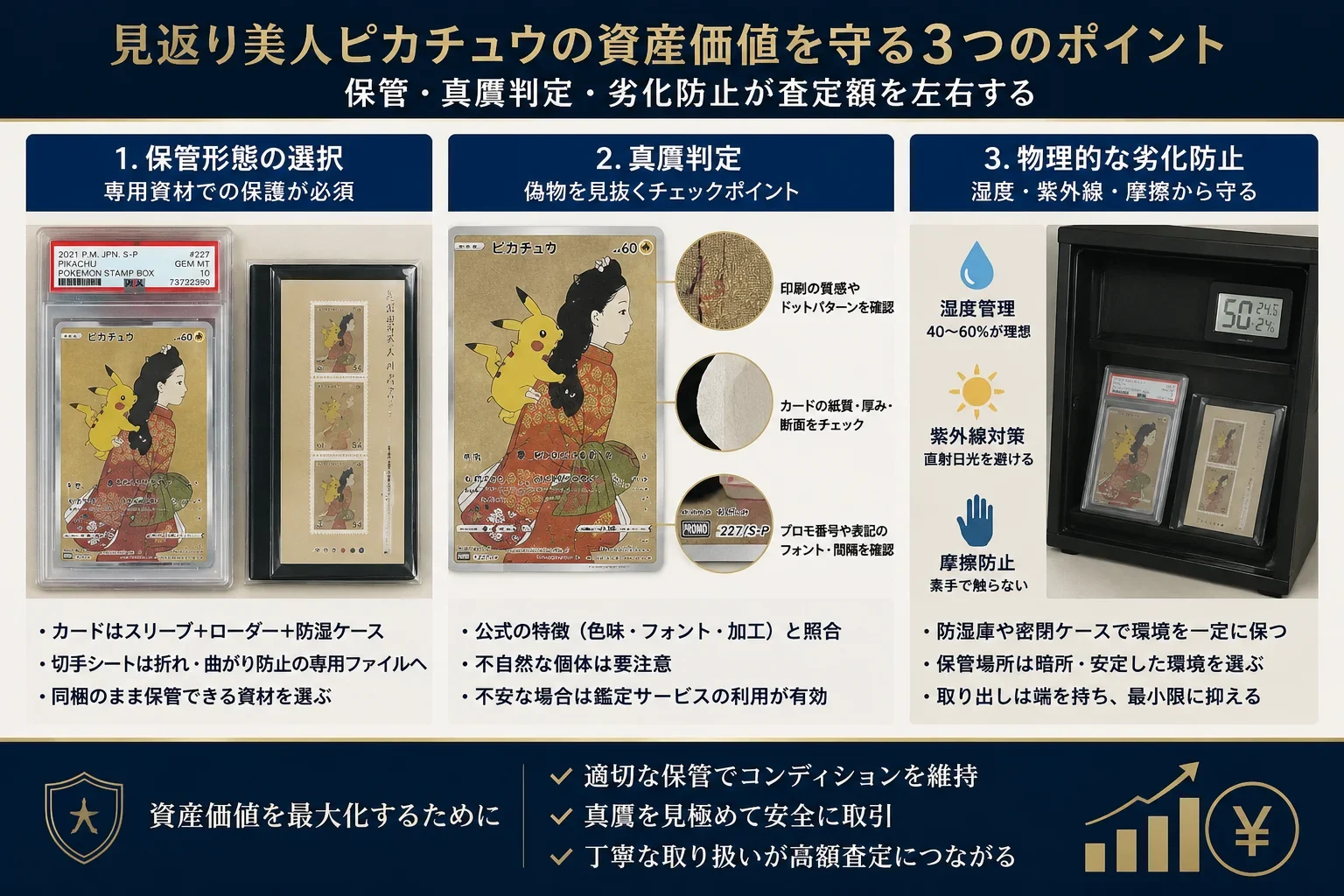 見返り美人ピカチュウ 保管・取り扱いイメージ