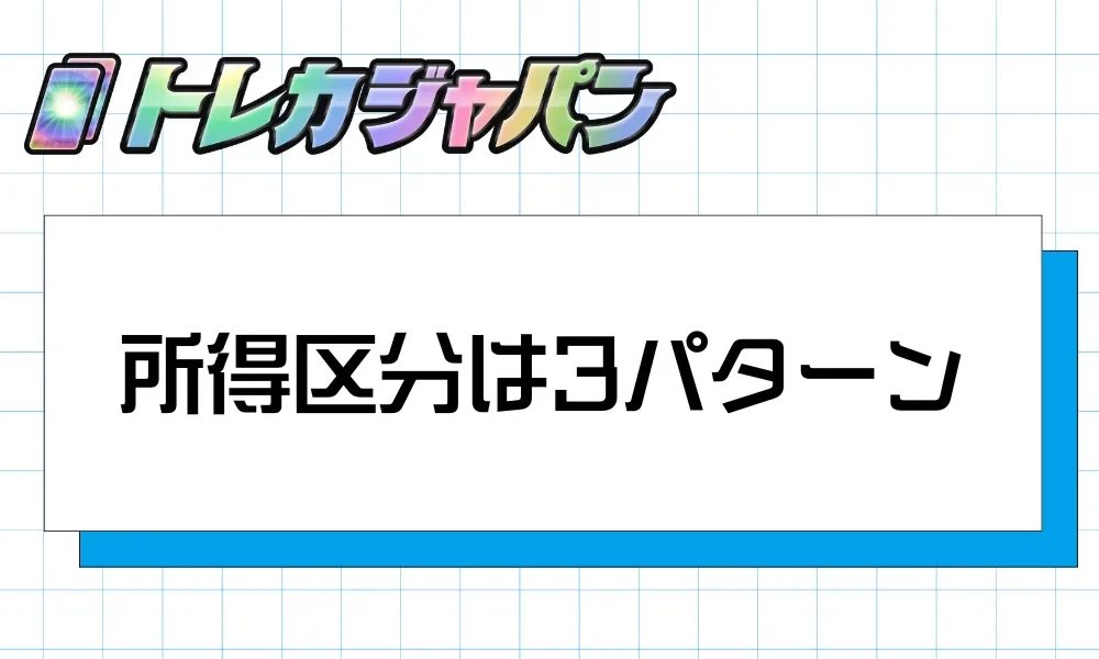 所得区分は3パターン|譲渡所得・事業所得・雑所得の違い